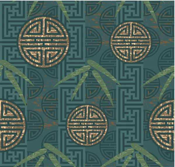 東洋シームレス パターン ベクトル - タイル, 背景, 壁紙 — ストックベクタ
