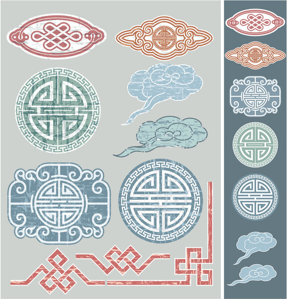 Set of Vector Oriental Patterns