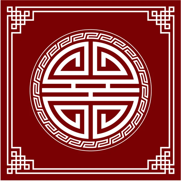Elemento de diseño chino oriental vectorial (patrón, nudo, composición ) — Vector de stock