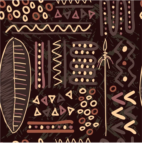 Vektor afrikanischen nahtlosen Muster (Hintergrund, Tapete, Textur, Fliese) — Stockvektor