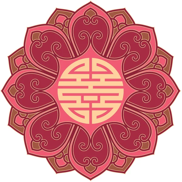 Vector Oriental Flower Pattern — Stock Vector
