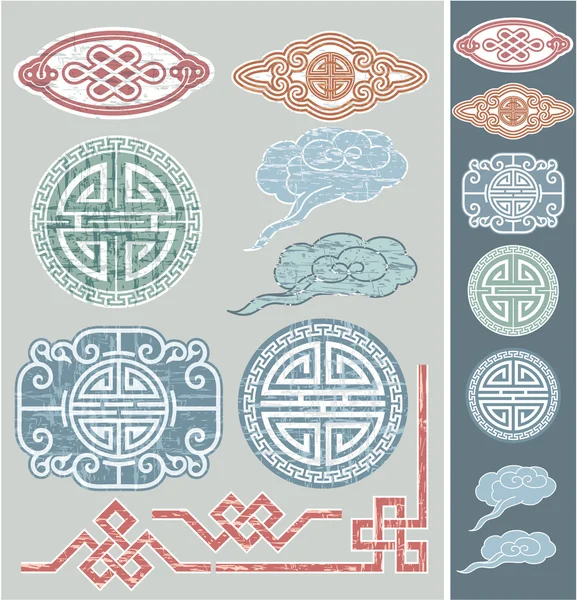 Conjunto de patrones orientales vectoriales — Archivo Imágenes Vectoriales