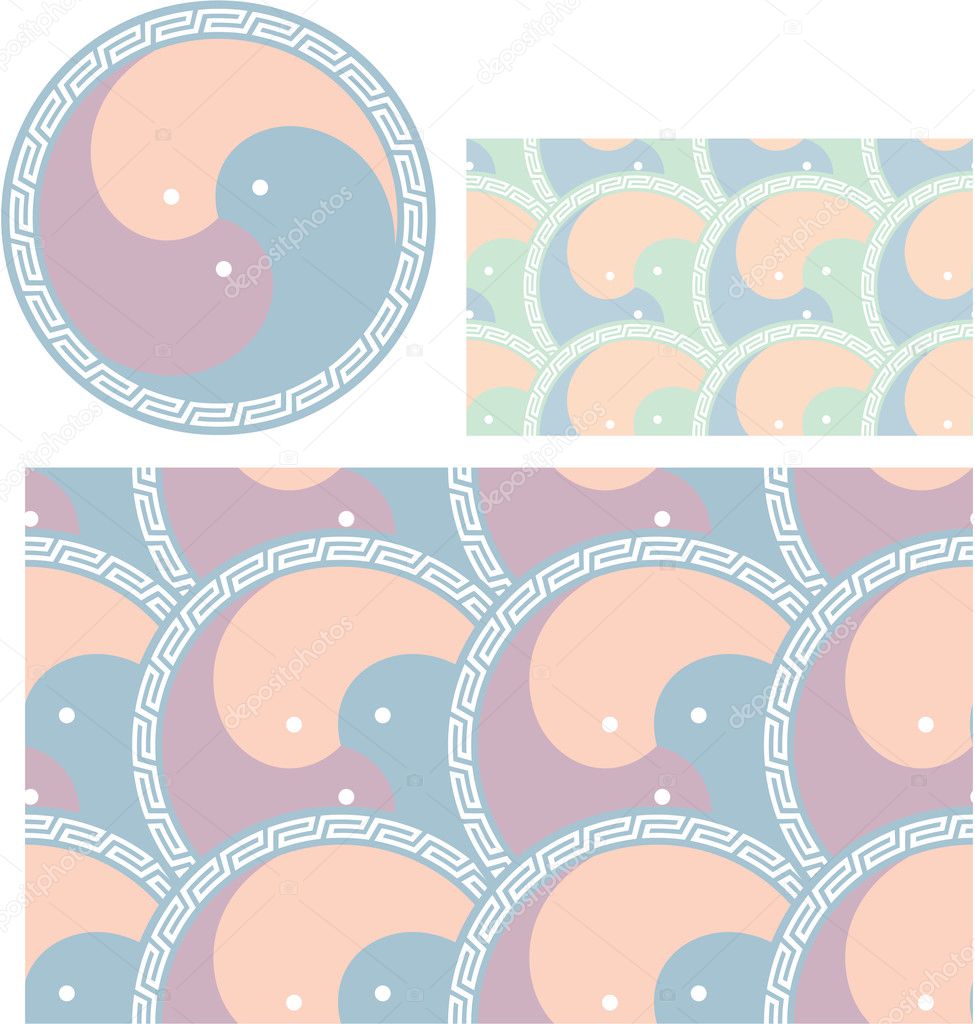 Vector Oriental Seamless Pattern (Wallpaper, Background, Tile, Texture)