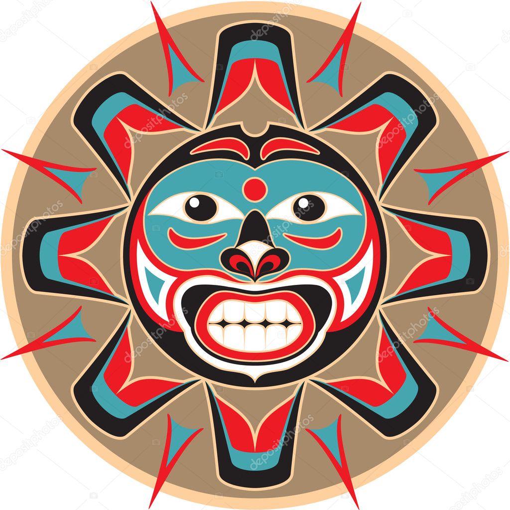 Sun - Native American Style Vector