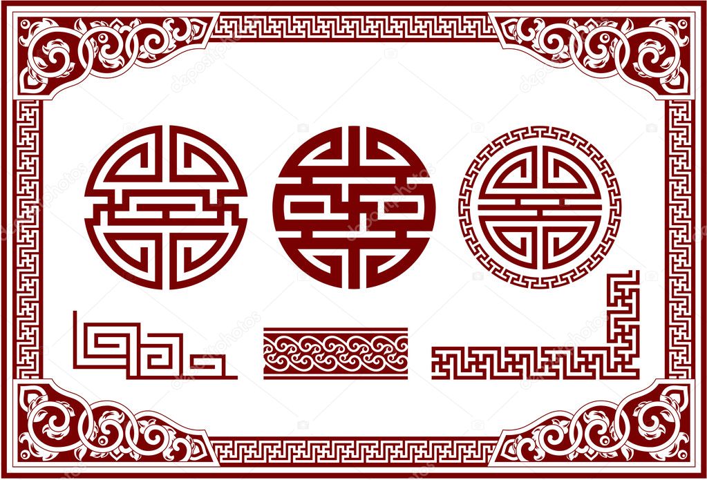 Chinese Patterns And Designs Border
