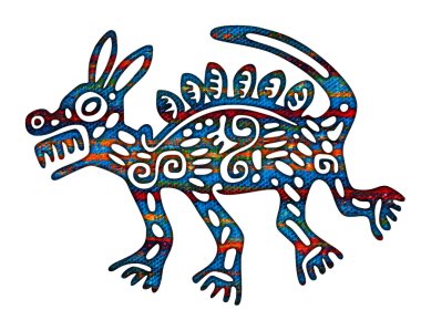 Mexican Aztec Coyote Illustration clipart