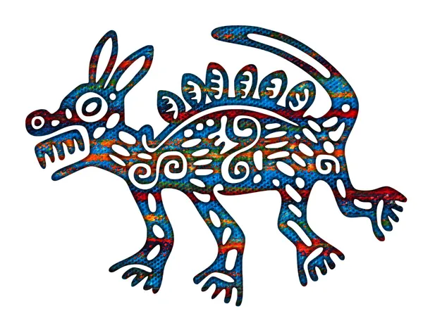 Mexican Aztec Coyote Illustration — Stock Photo, Image