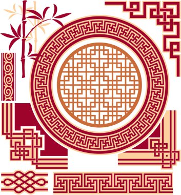 Set of Oriental - Chinese - Design Elements clipart