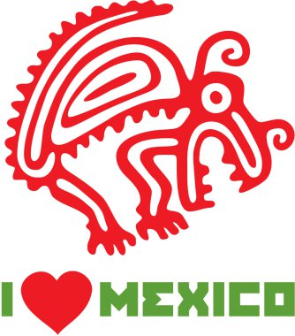 I Love Mexico Template Design clipart