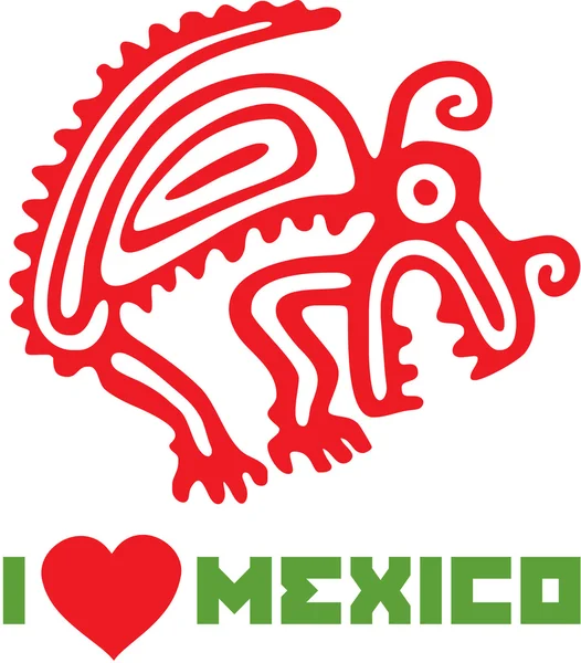 I Love México Template Design — Vector de stock
