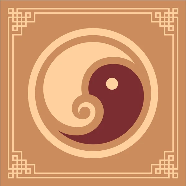 Elemento de design oriental Yin Yang Pattern — Vetor de Stock