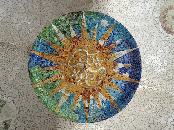 stock image Gaudi Mosaic Tiles - Barcelona, Spain