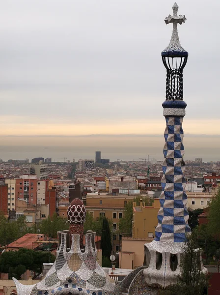 Barcellona visto da di Park Guell — Foto Stock