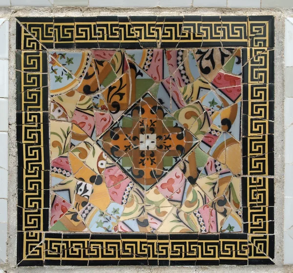 Gaudi Mosaic Tiles - Barcelona, Spain — Stock Photo, Image