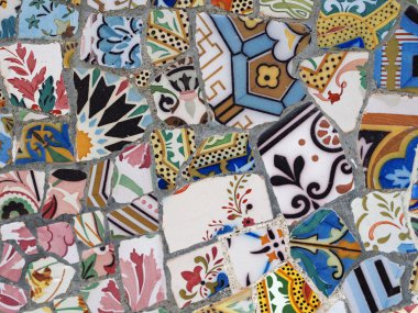 Gaudi Mosaic Tiles - Barcelona, Spain clipart