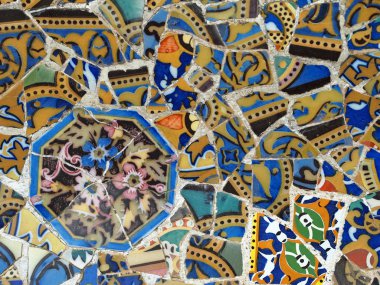 Gaudi Mosaic Tiles - Barcelona, Spain clipart