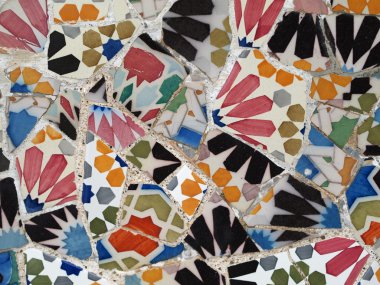 Gaudi Mosaic Tiles - Barcelona, Spain clipart