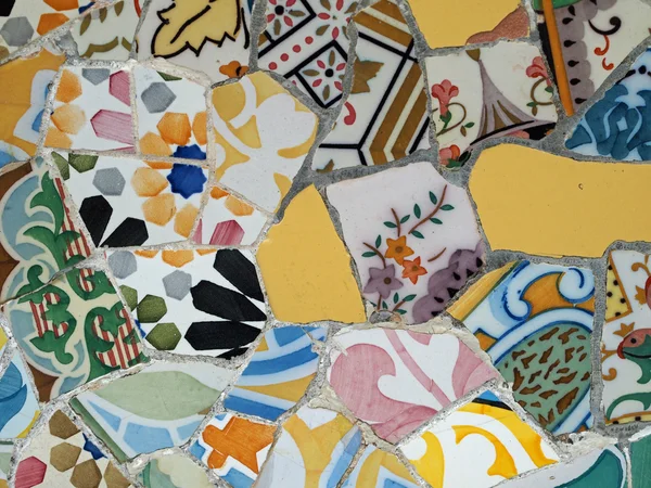 Мозаїчна плитка архітектора Гауді - Барселона, Іспанія Стокове Зображення