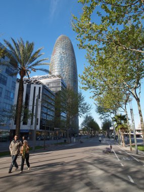 The Agbar Tower, Barcelona, Spain april 2012 clipart