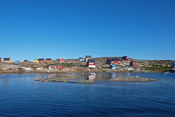 Oqaatsut 피셔 마을, 그린란드 로열티 프리 스톡 이미지
