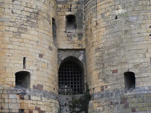 Medeltida slottet hänrycker, angers, Frankrike. — Stockfoto