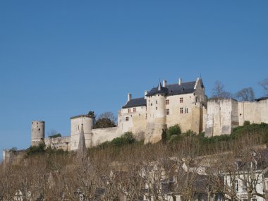 Royal Chinon fortress, France. clipart