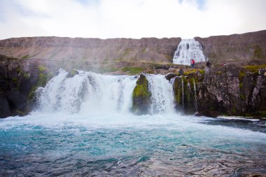 cascada de dynjandi en el norte Islandia