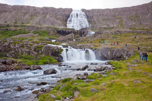 Dynjandi vízesés Észak-Izland — Stock Fotó