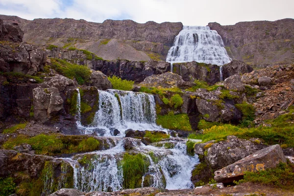 アイスランド北部における dynjandi の滝 — ストック写真