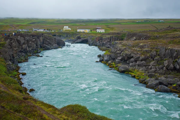 Wodospad godafoss w Północnej Islandii — Zdjęcie stockowe