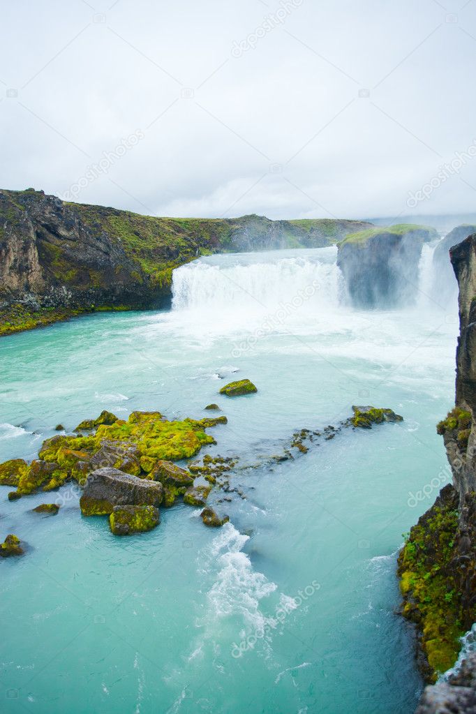 Godafoss waterfall in the northern Iceland