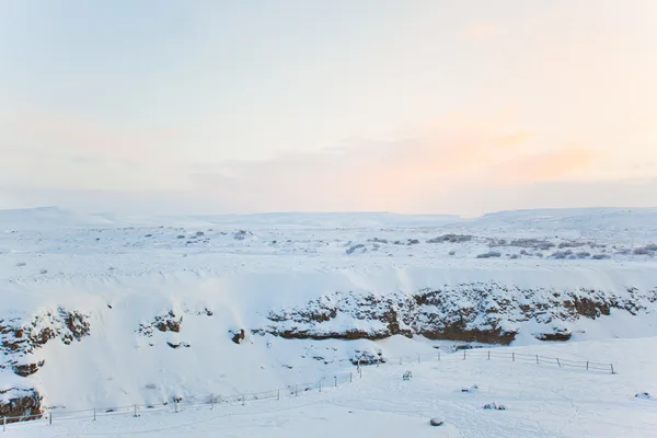 İzlanda, İskandinavya'nın kış manzarası — Stok fotoğraf
