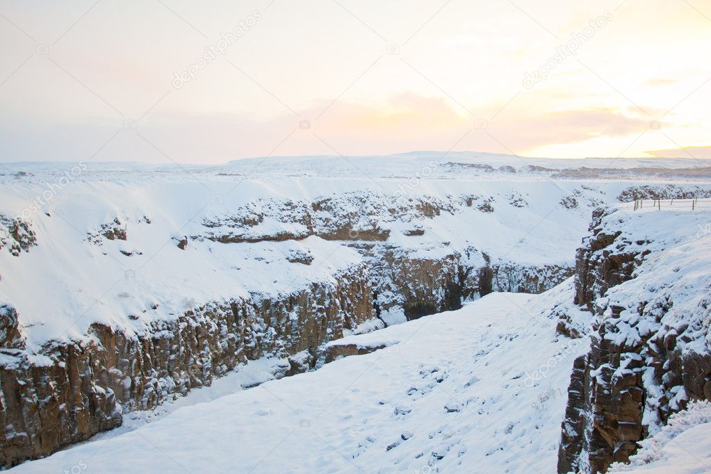 Winter landscape of Iceland, Scandinavia