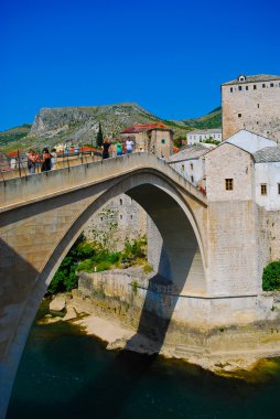 Mostar, Bosna, Avrupa, peyzaj yaz aylarında