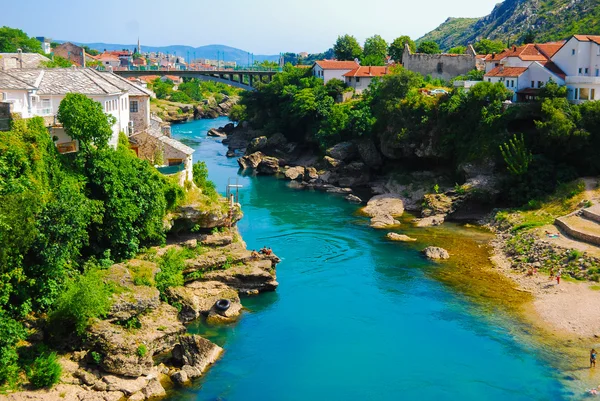 Mostar, Bosnie, Paysage en été — Photo