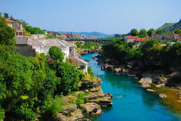 Mostar, Bósnia, Paisagem no verão — Fotografia de Stock