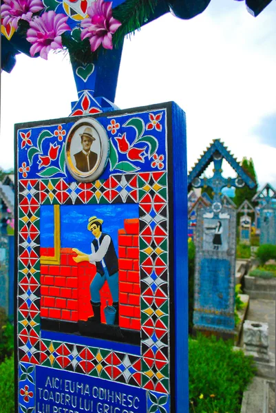 Cimetière Joyeux en Roumanie, Europe — Photo