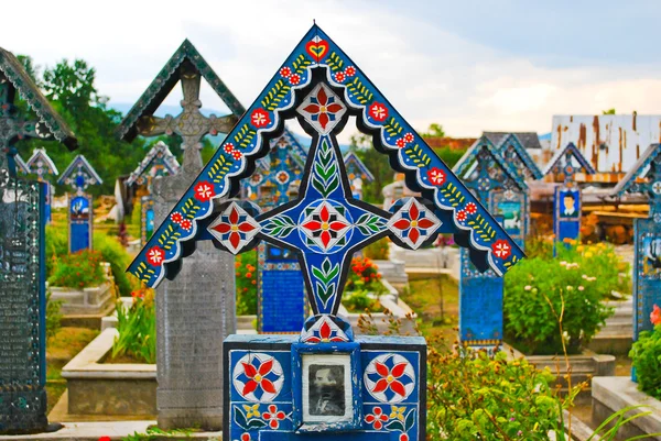 Veselý hřbitov v Rumunsku, Evropa — Stock fotografie