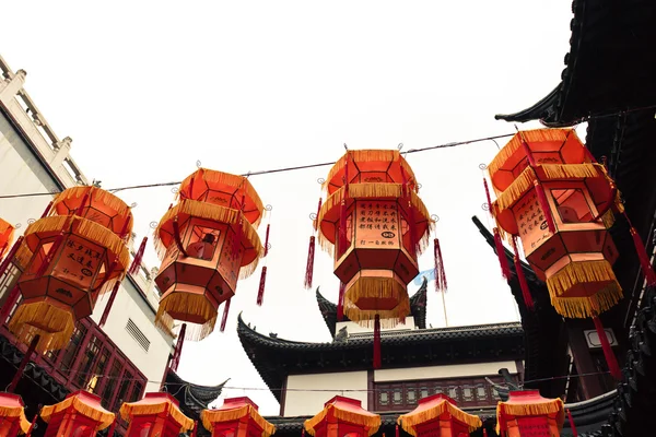 stock image Hanging Chinese lanterns