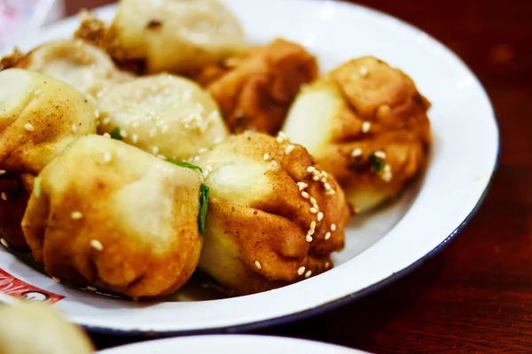 Shanghai stekt dumpling — Stockfoto