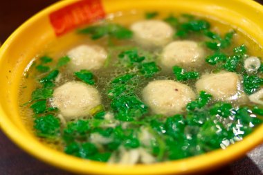 Fish ball soup clipart