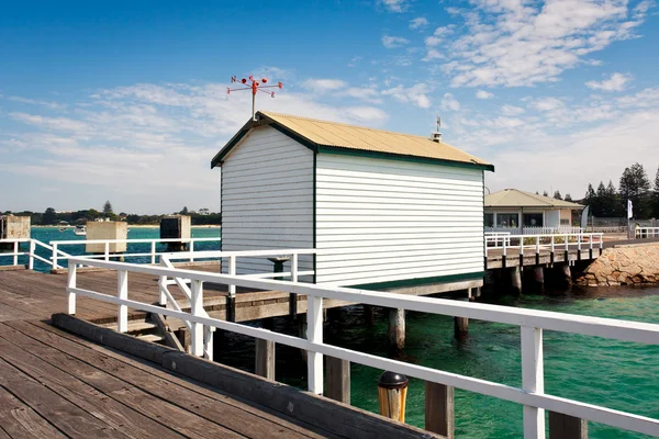 Shed on the pier — Stock Photo, Image