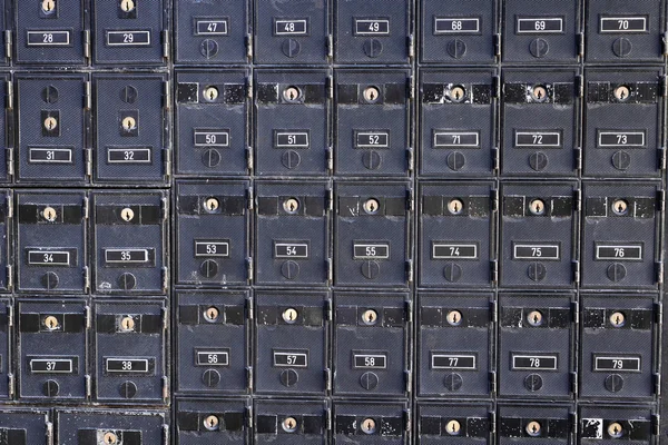 Stock image Rows of locked mailbox