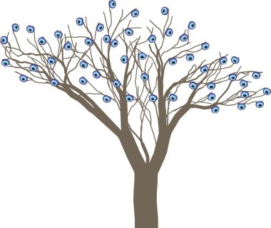 Tree and evil eye. clipart