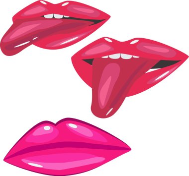 Lips on a white background. clipart