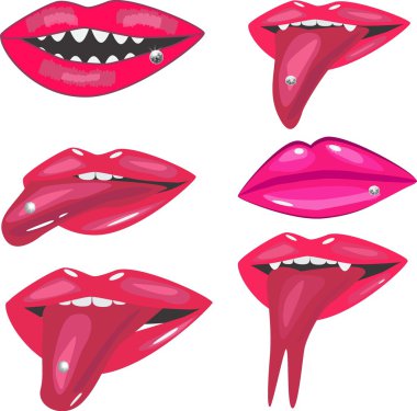 Lips on a white background. clipart