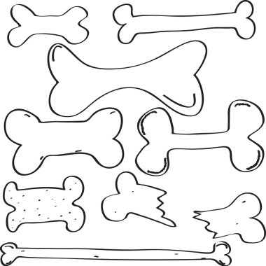 Bone on a white background. clipart