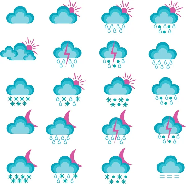 Vector weather icons. — Stock Vector