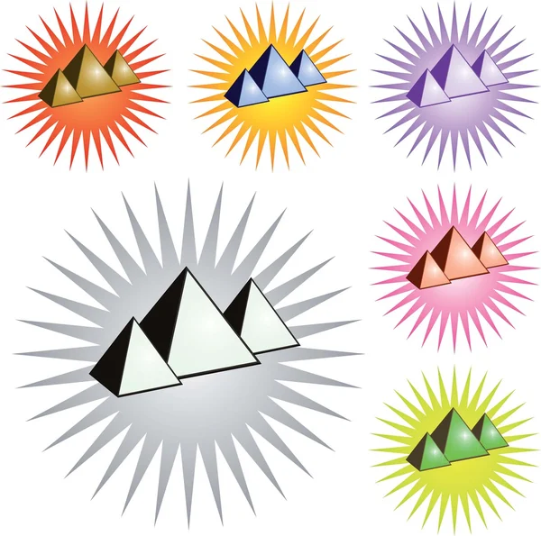 Ensemble d'icônes pyramidales . — Image vectorielle