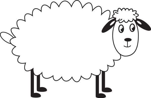面白い羊は白. — ストックベクタ